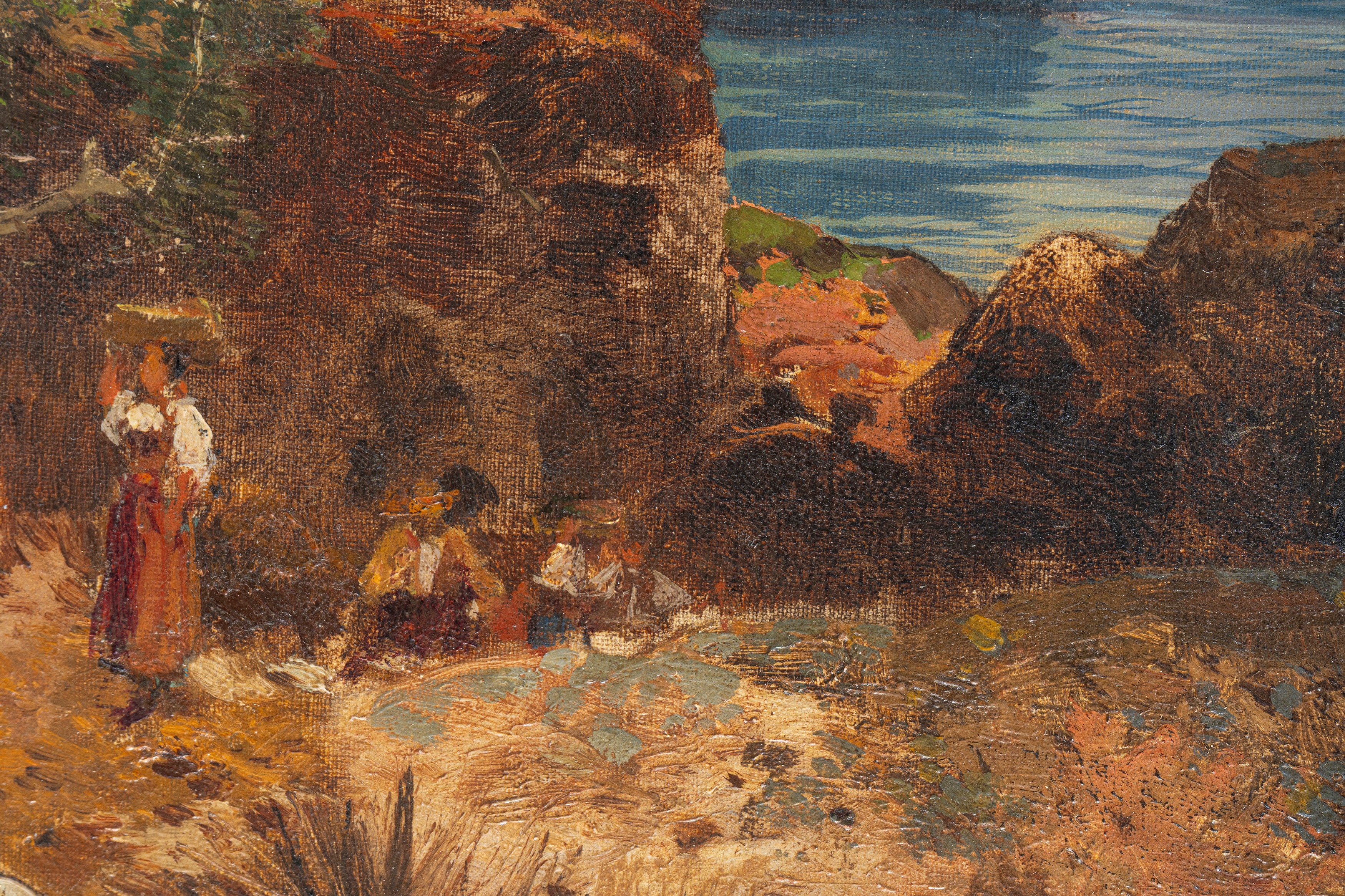 Hermann David Salomon Corrodi - Veduta della Costiera Sorrentina con Capri