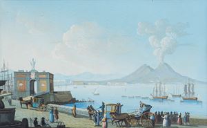 Napoli, il Molo grande con il fortino di S. Gennaro