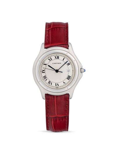 Cougar, Orologio da polso in acciaio con quadrante color crema