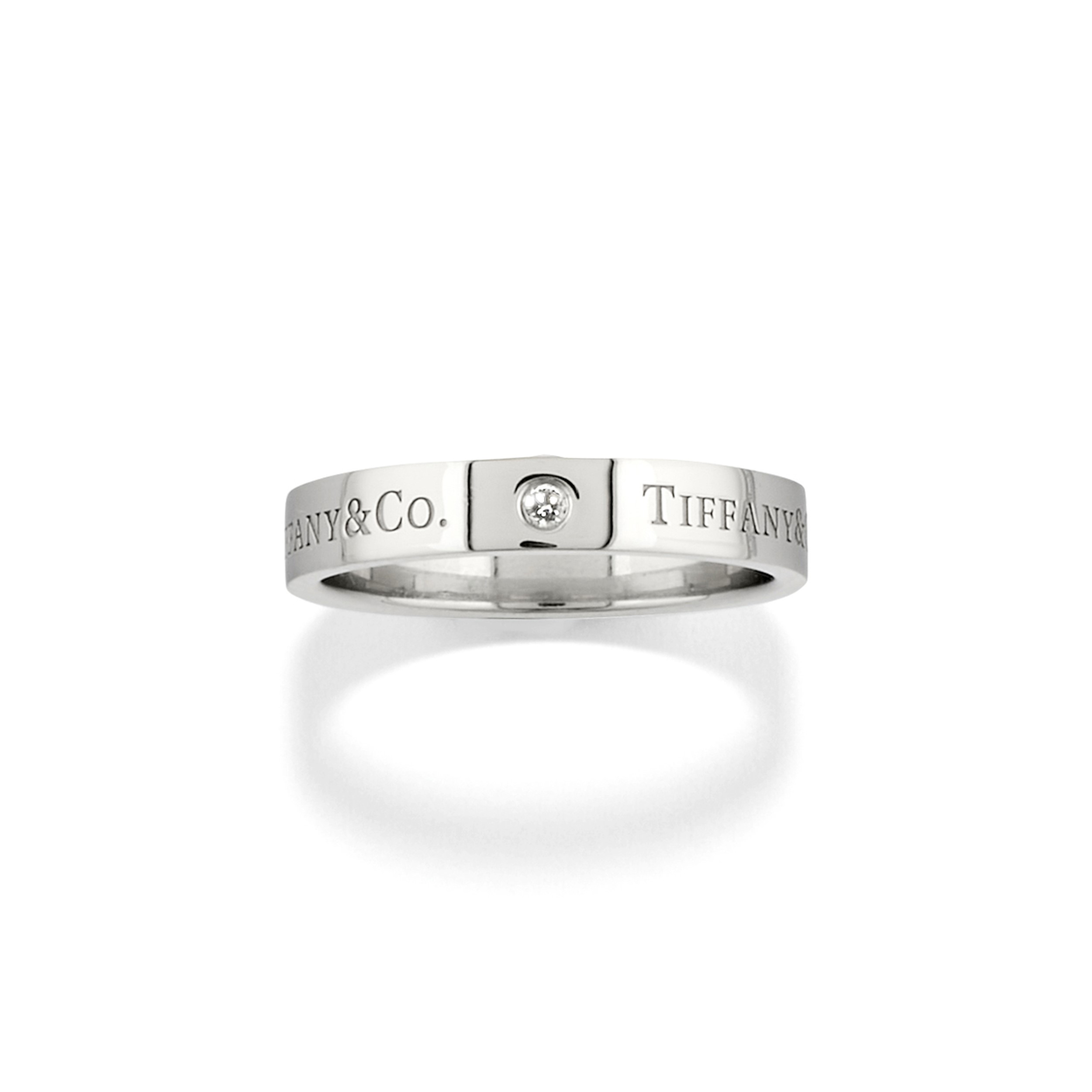 Tiffany & Co. - Anello Collezione 1837, in platino con diamanti