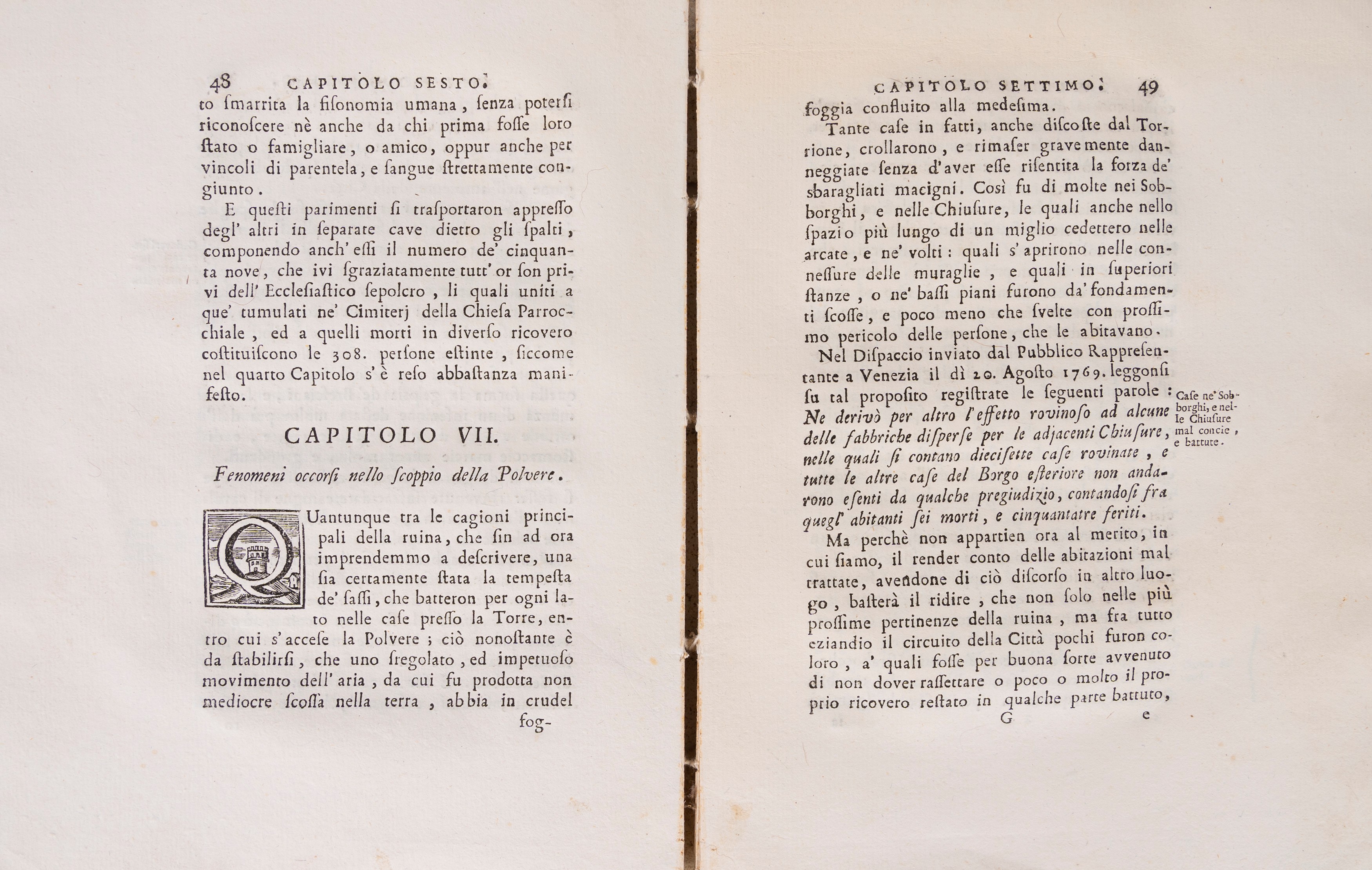 Scipione Garbelli - Le rovine di Brescia per lo scoppio della polvere, 1771