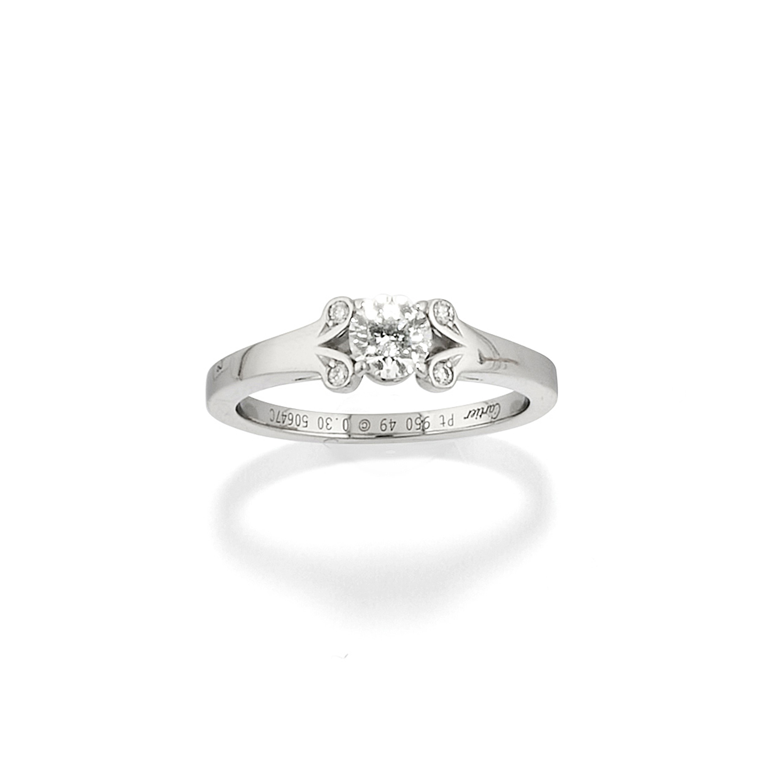 Cartier - Anello, Collezione Ballerine in platino con diamanti