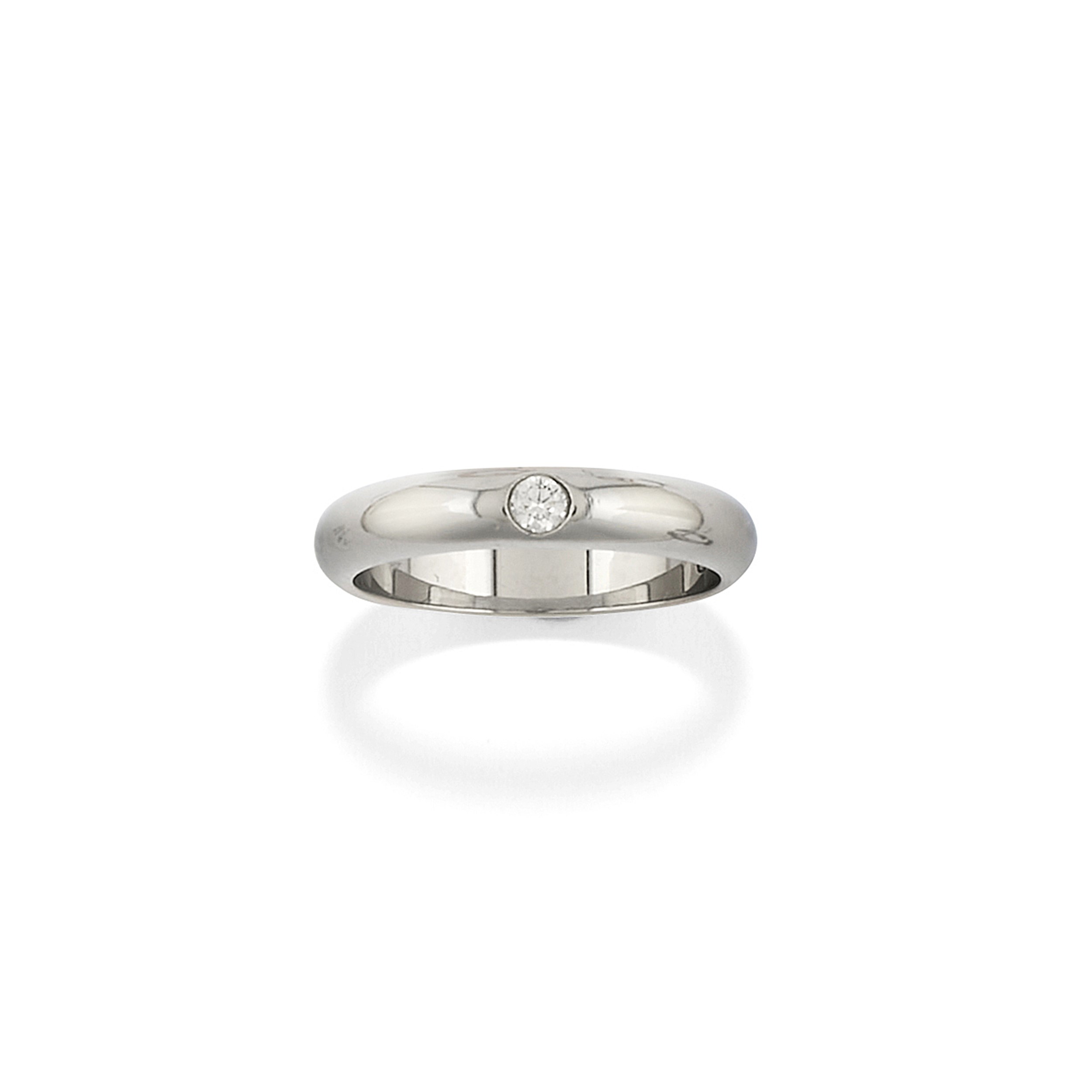 Cartier - Anello Collezione 1895, Wedding Band in Platino con Diamante Taglio Brillante