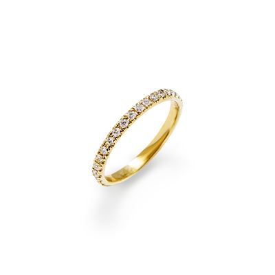Anello eternity in oro giallo 14k con diamanti taglio brillante