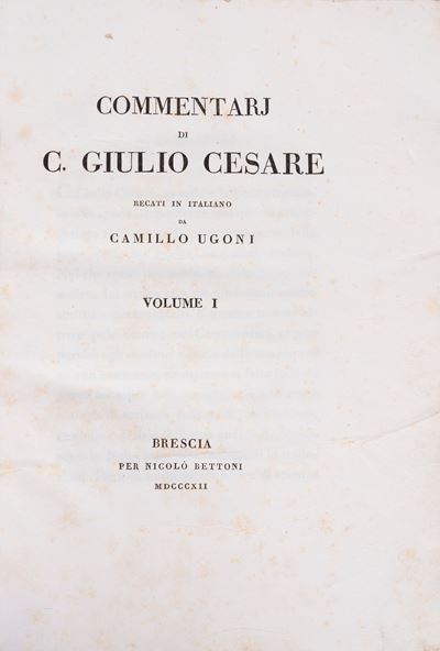 Commentarj. Prima edizione, 1812