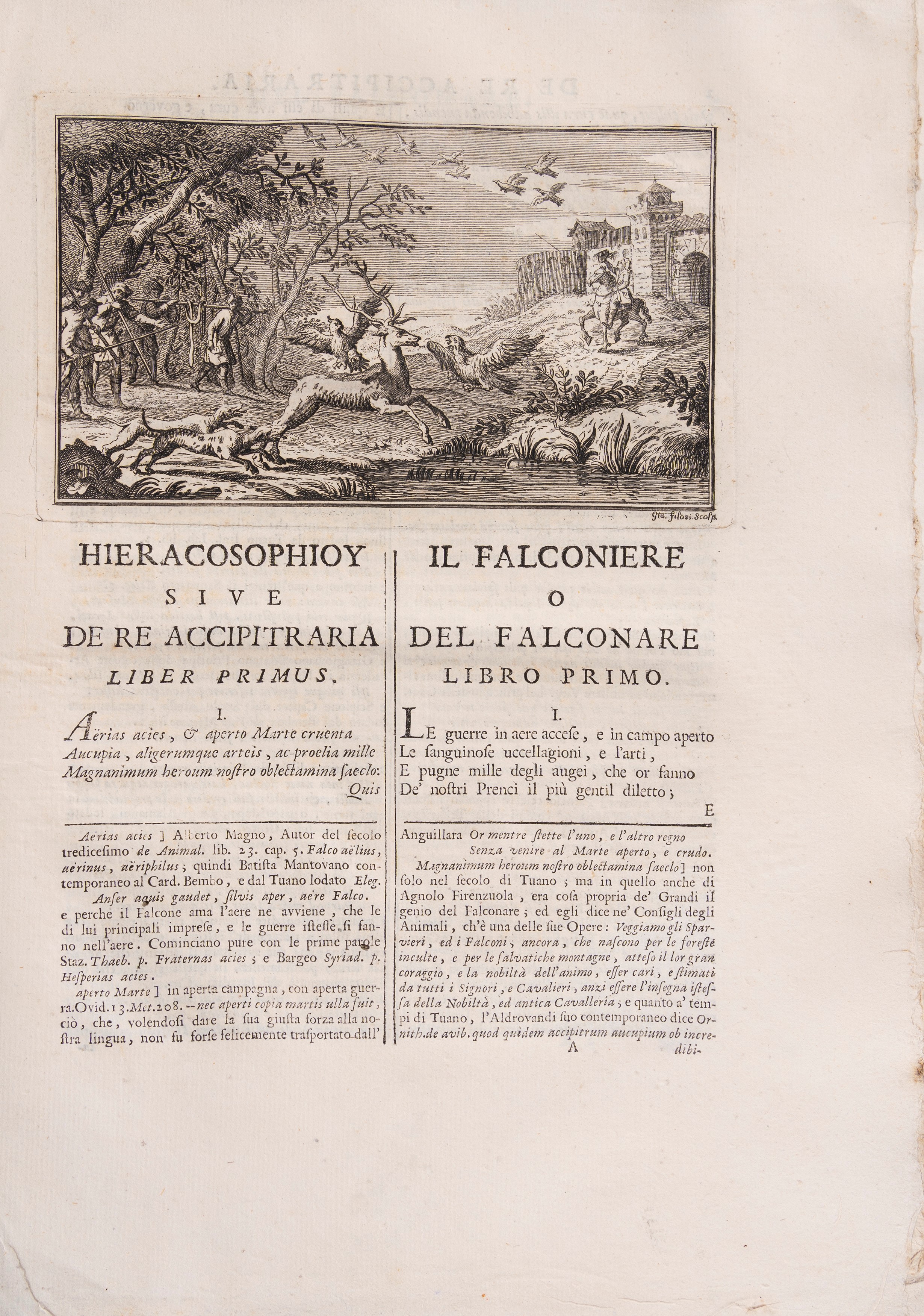 Jacques Auguste De Thou - Il Falconiere, Venezia, 1735, in 4°