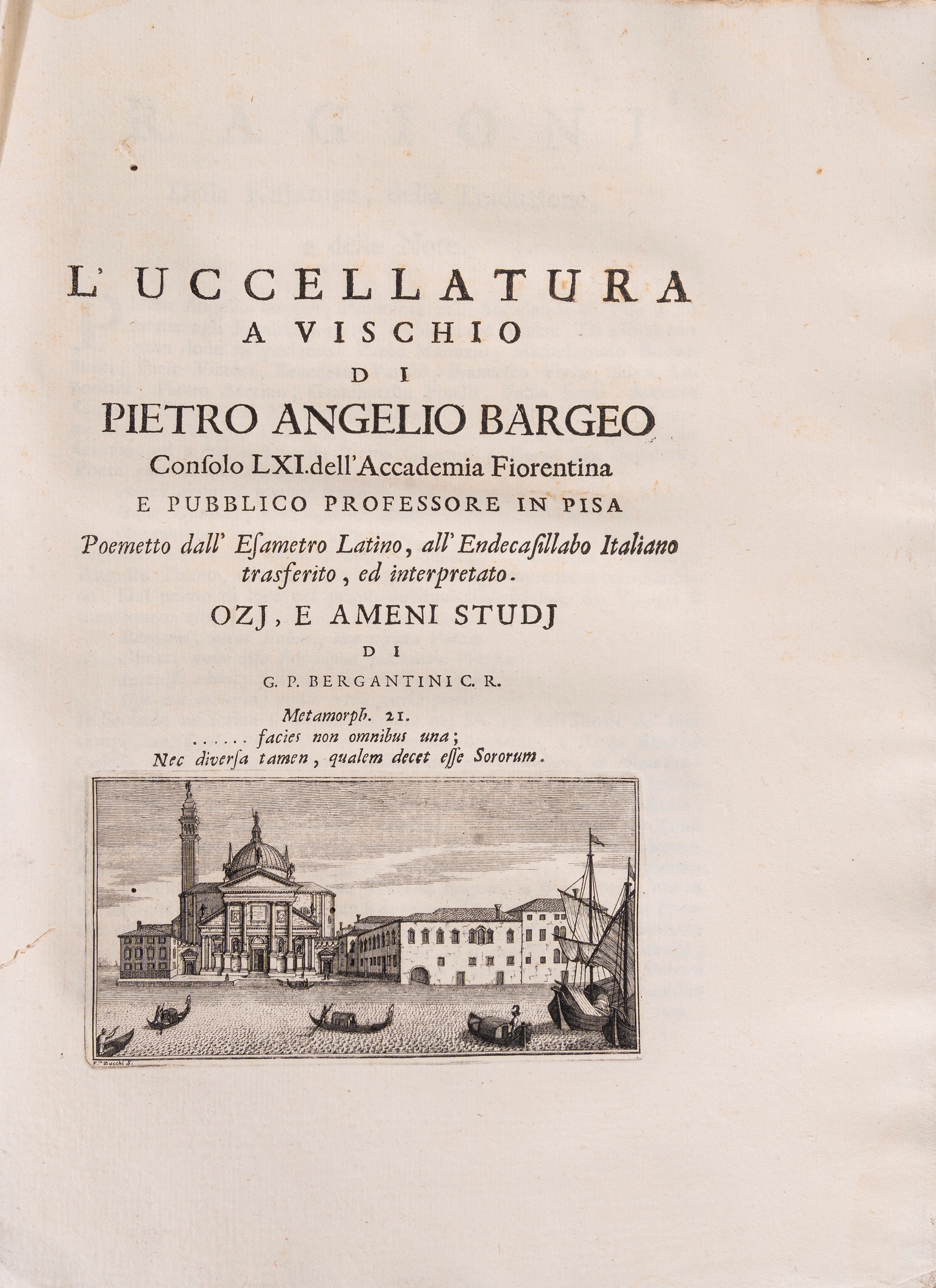 Jacques Auguste De Thou - Il Falconiere, Venezia, 1735, in 4°