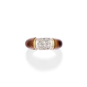 Anello con agata e diamanti 