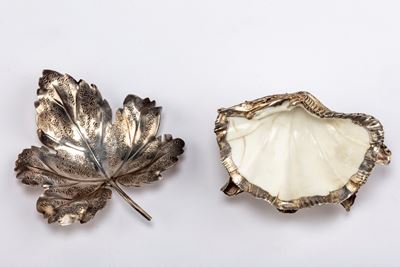 Mario Buccellati, Foglia e conchiglia in argento 925
