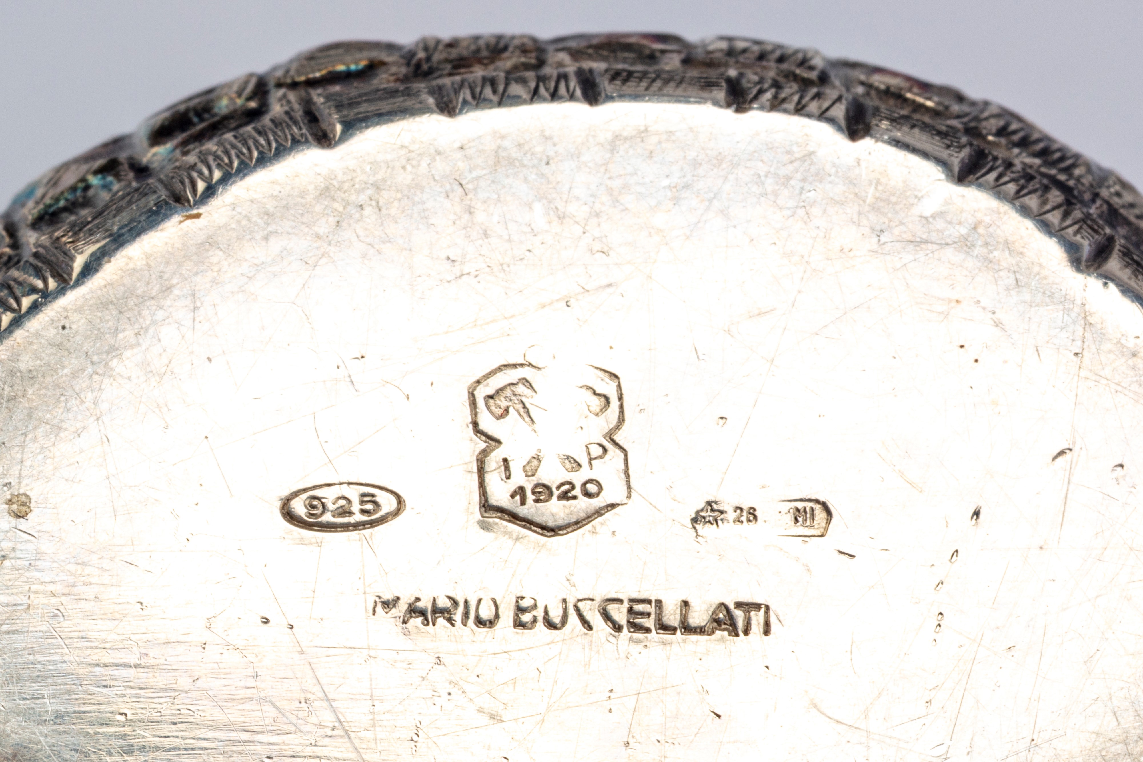Buccellati - Cestino e uccellino, Argento 925, secolo XX, Italia