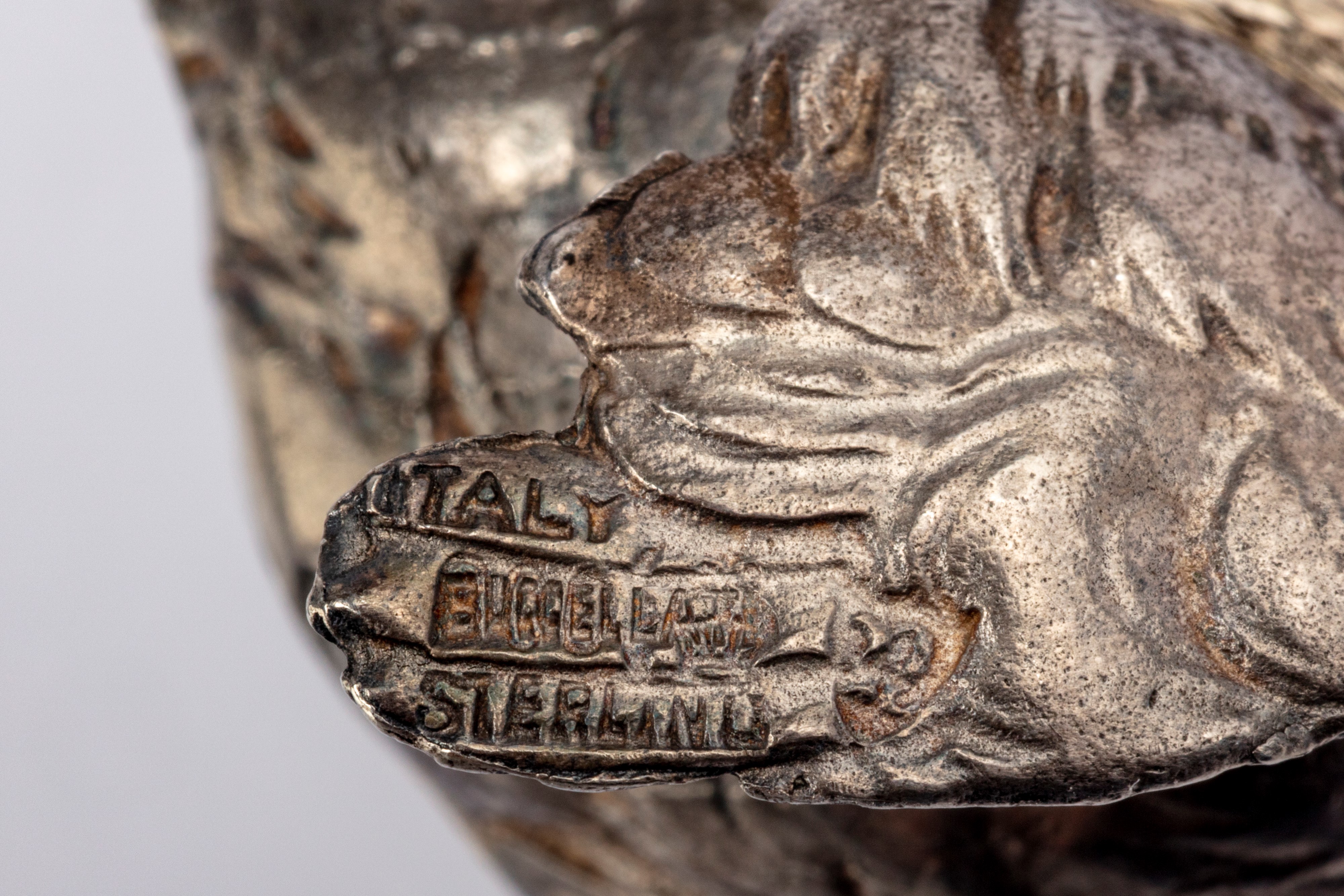 Buccellati - Cestino e uccellino, Argento 925, secolo XX, Italia