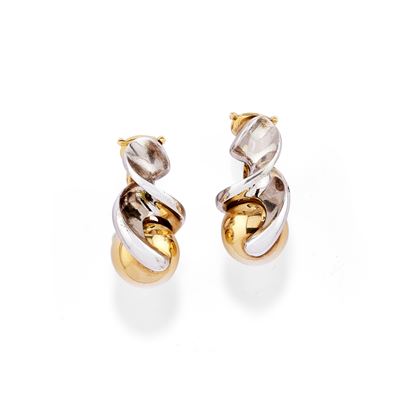Orecchini in oro bicolore 18k