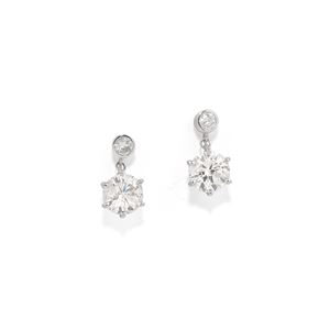 Diamond pendant earrings