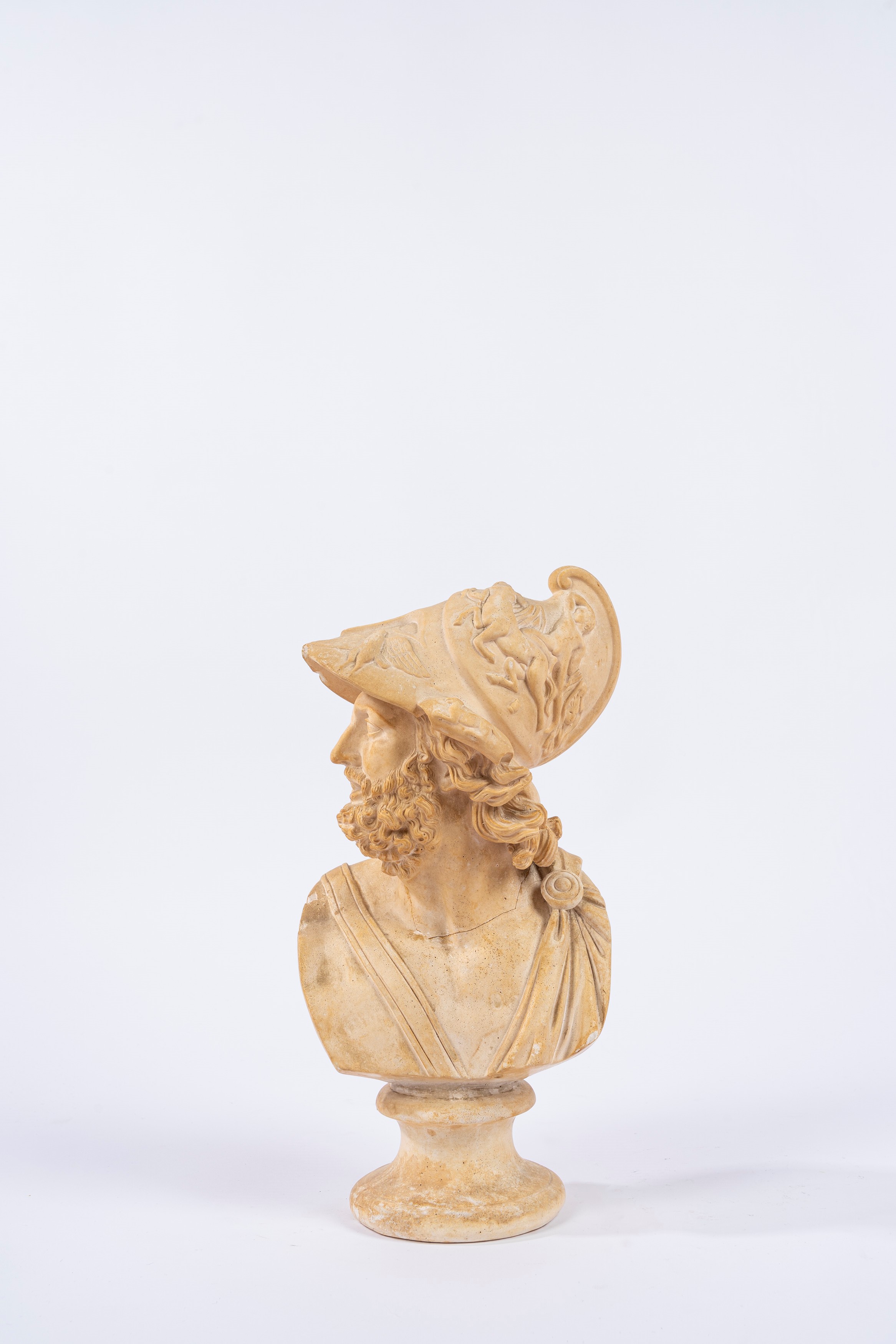 Busto di Menelao, scultura in gesso