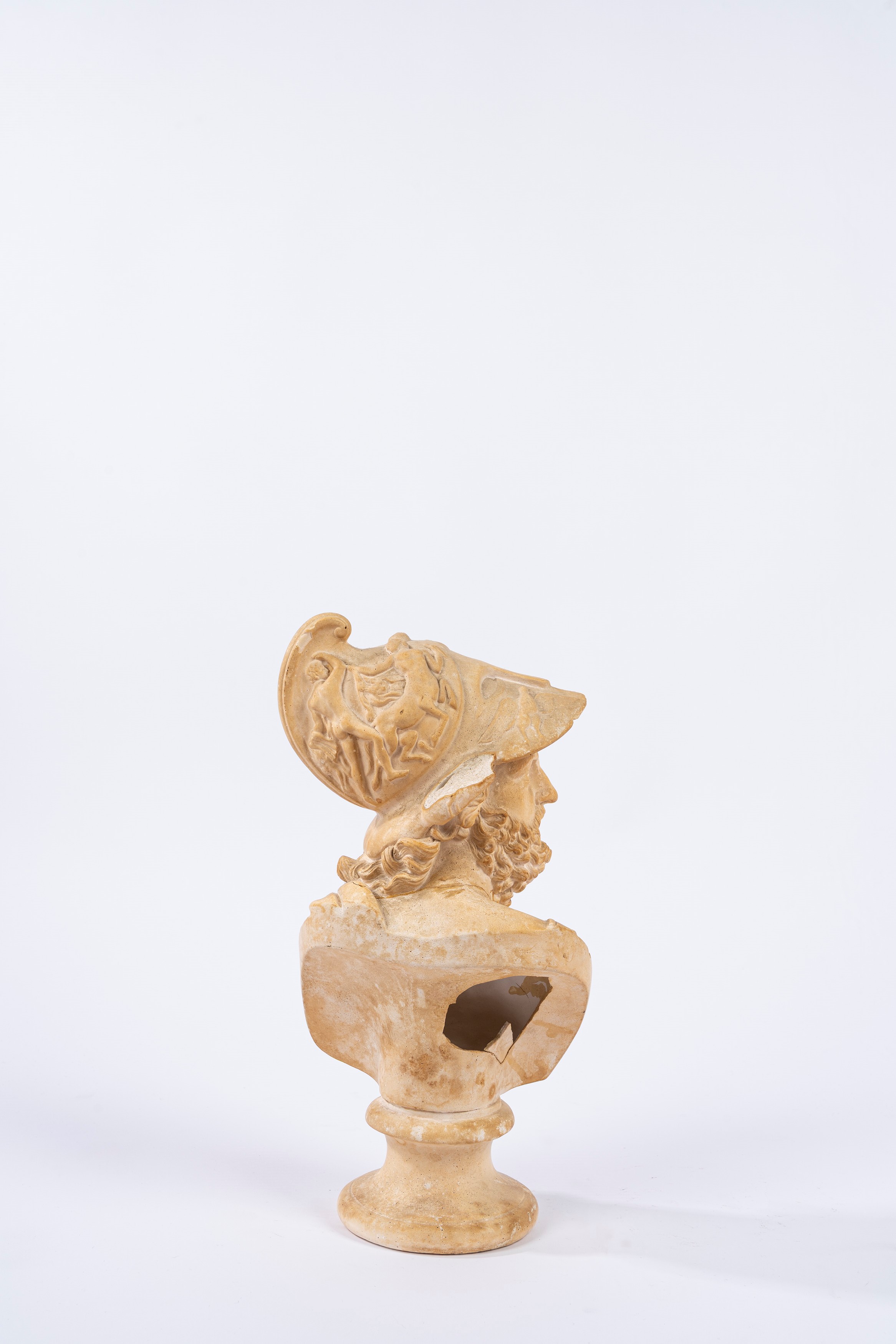 Busto di Menelao, scultura in gesso