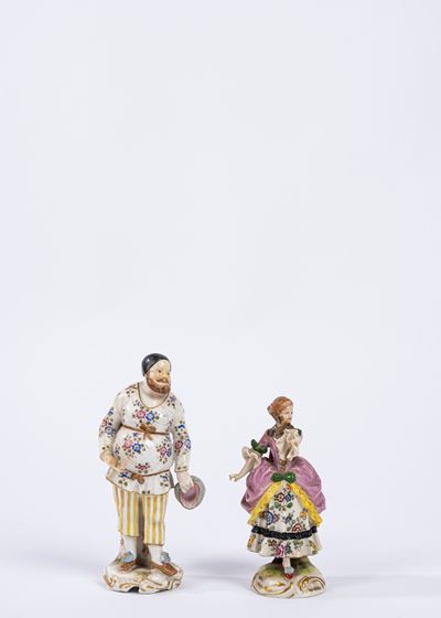 Statuine in porcellana Capodimonte, XIX secolo