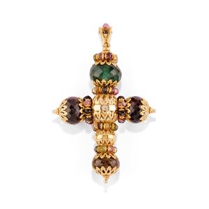 Colored gemstone pendant