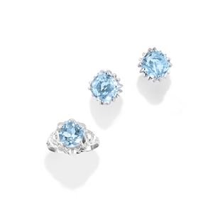 Aquamarines demi-parure