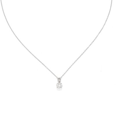 Collana punto luce in oro bianco 18k con diamanti