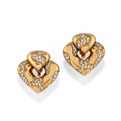 Orecchini Pardy et Pardy in oro giallo 18k con diamanti