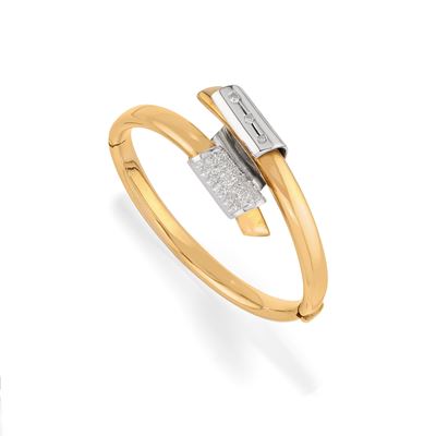 Bracciale, oro bicolore 18k con diamanti