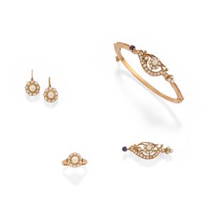 Parure con microperle 