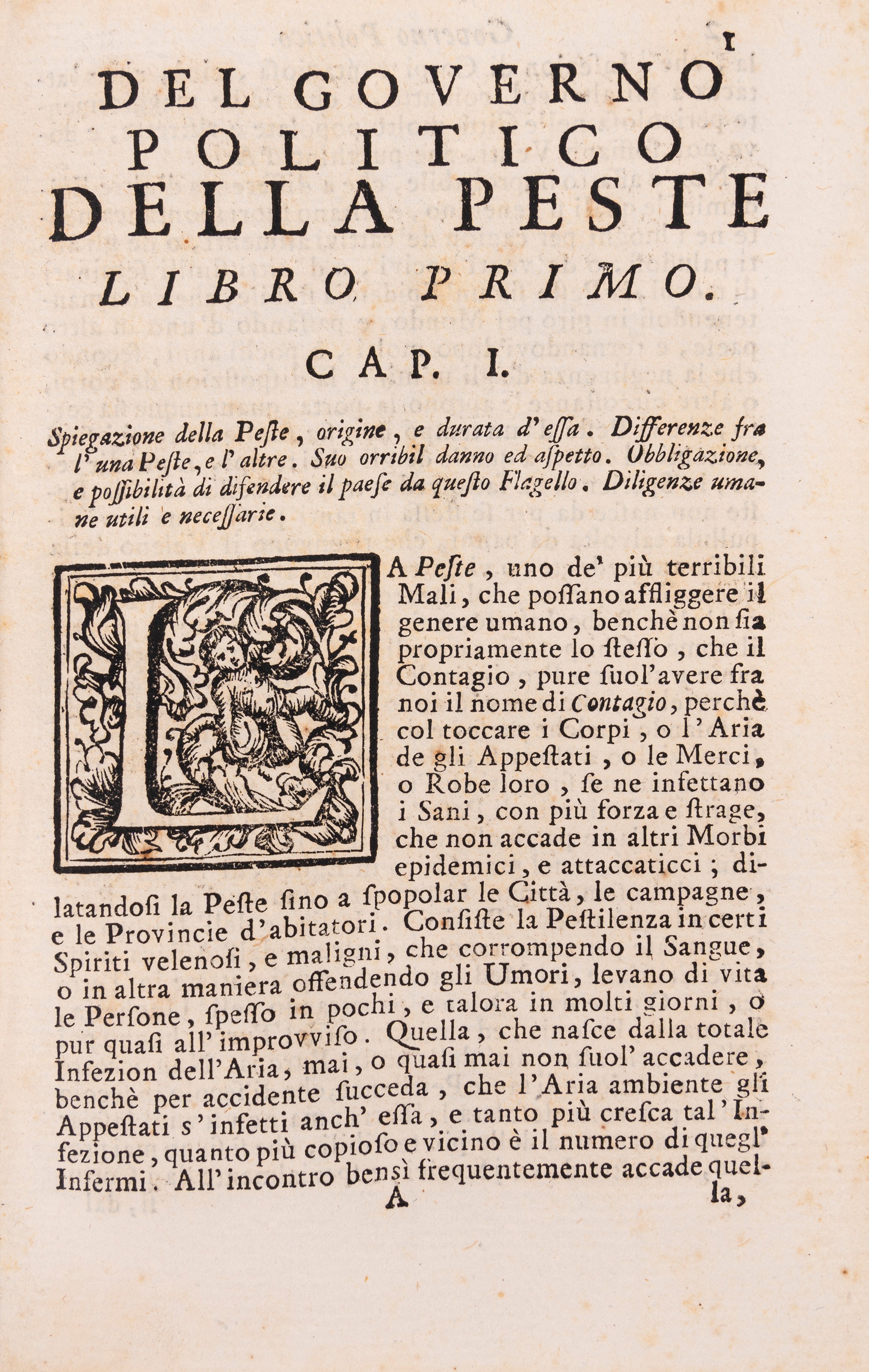 Ludovico Muratori - Del governo della peste e delle maniere di guardarsene, Brescia, Giammaria Ri...