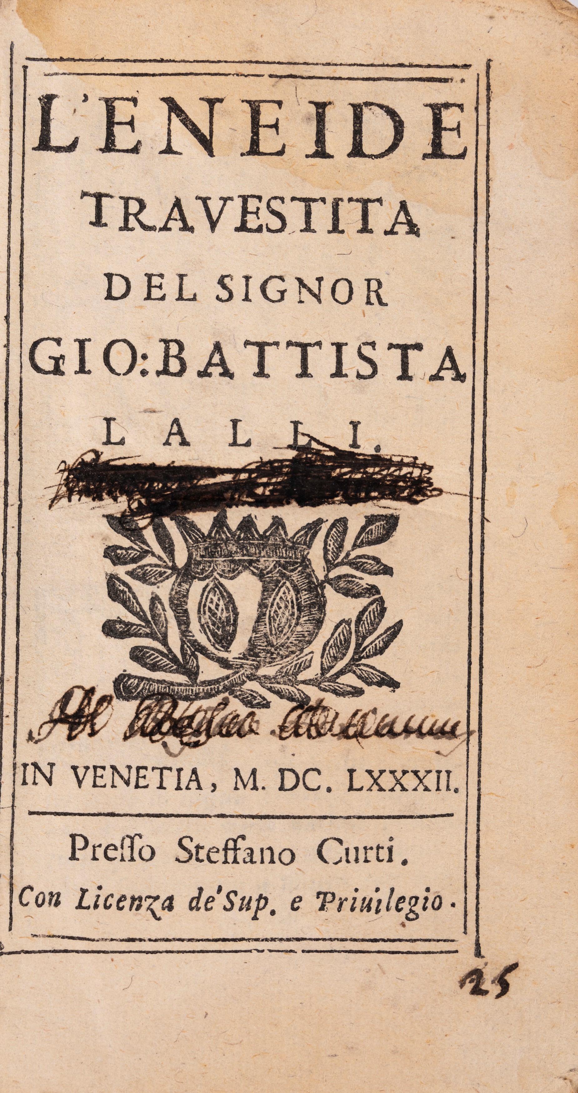 Giovanni Battista Lalli - L'Eneide travestita, 1682