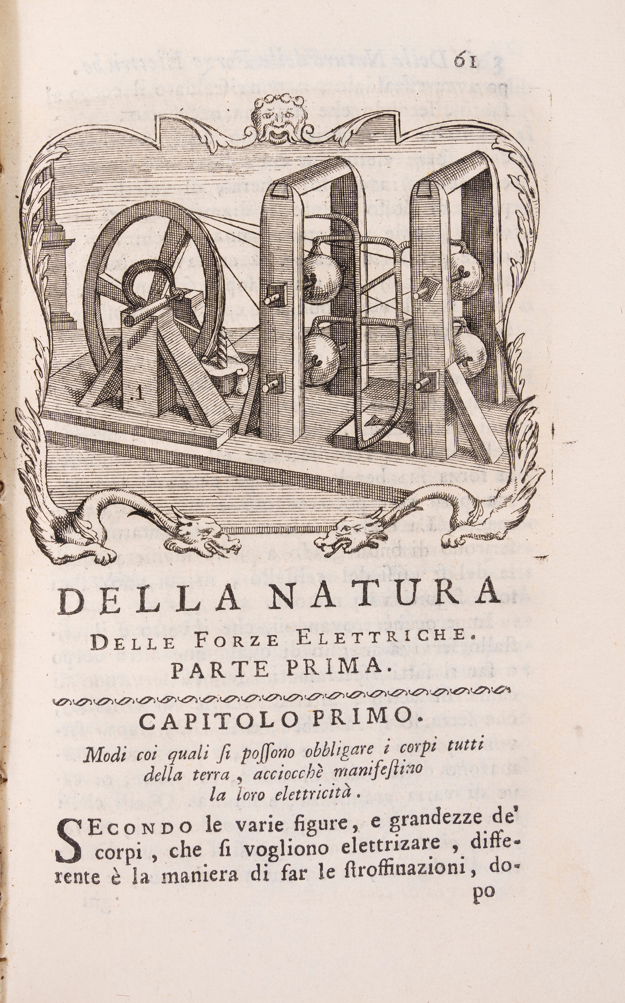 Eusebio Sguario - Dell'Elettricismo: trattato sulle forze elettriche, prima edizione del 1746