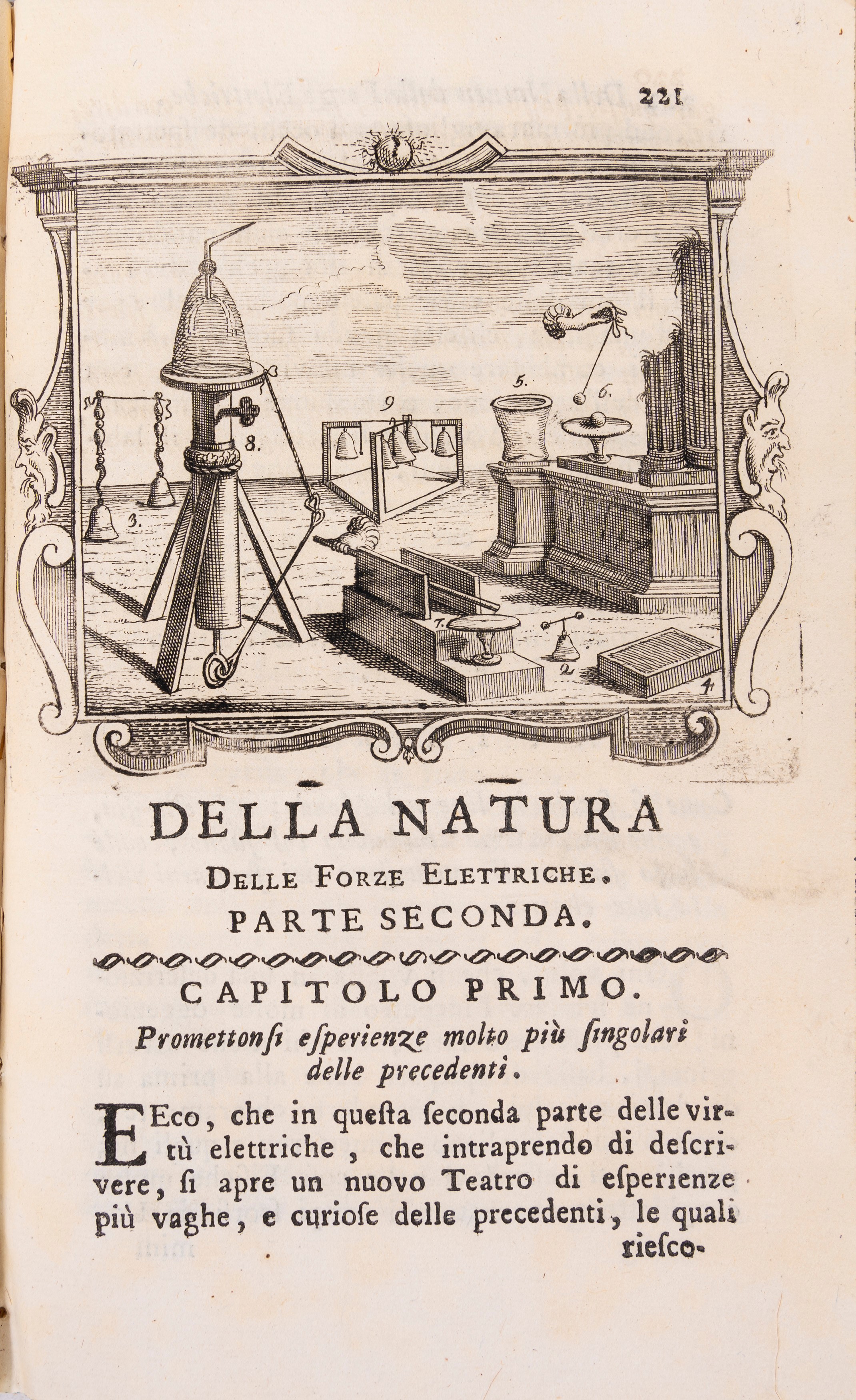 Eusebio Sguario - Dell'Elettricismo: trattato sulle forze elettriche, prima edizione del 1746