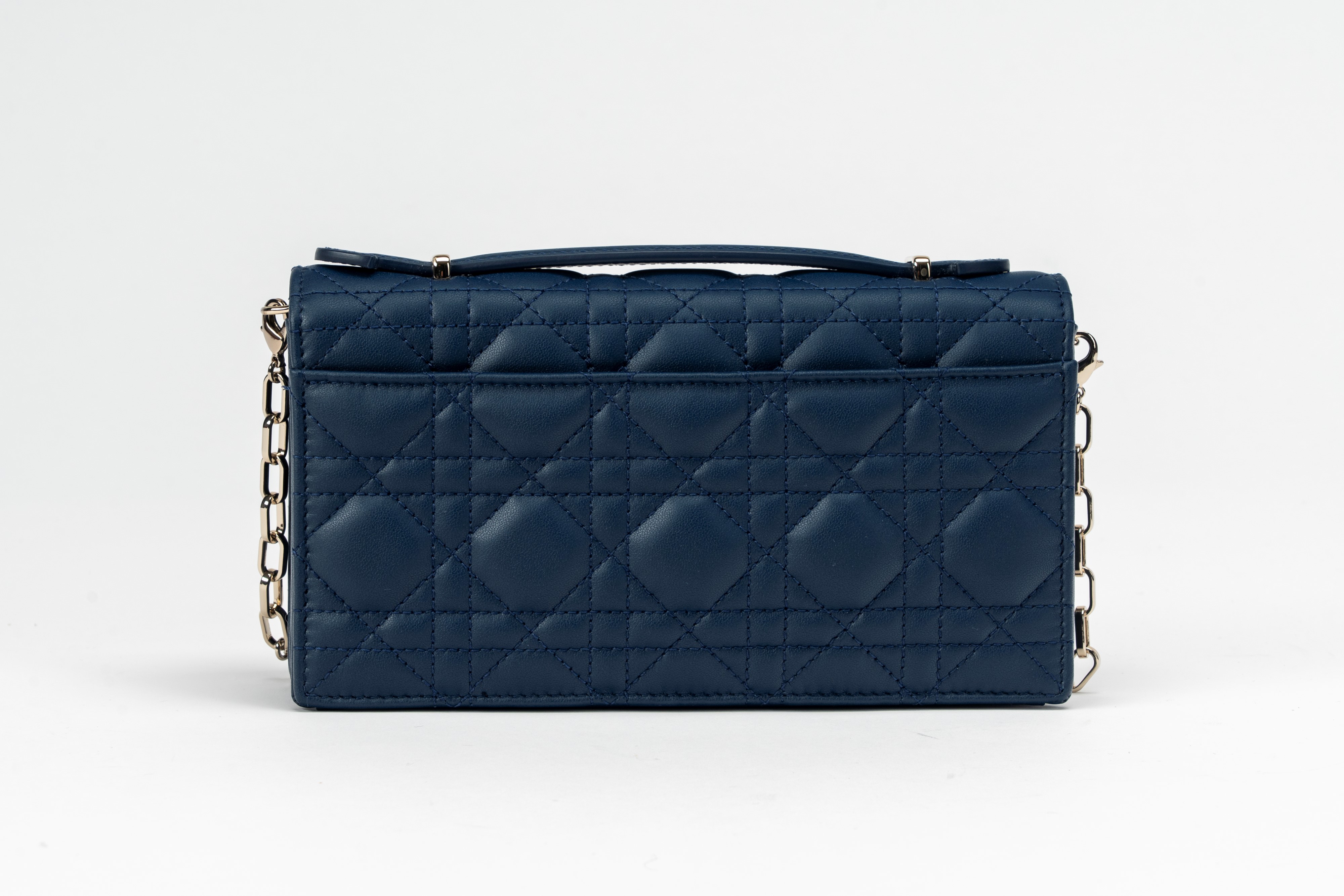 Christian Dior - Mini Borsa My Dior in pelle cannage blu