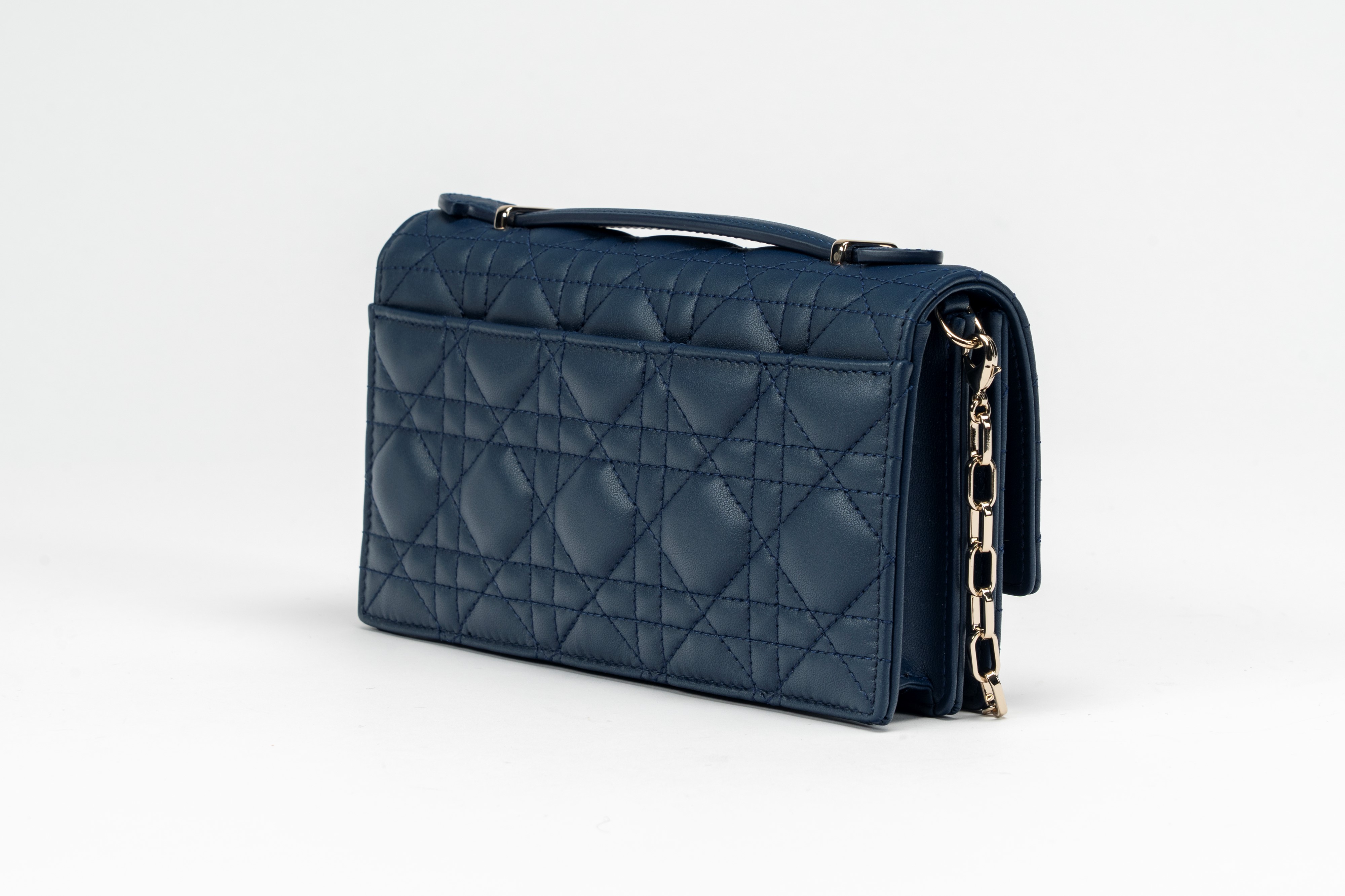 Christian Dior - Mini Borsa My Dior in pelle cannage blu