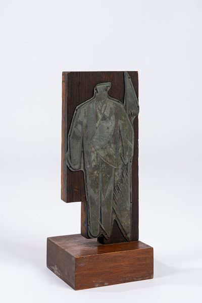 Matrice per il Vestito Bianco-Rosso-Verde del parolibero futurista Marinetti (Mattino), 1914, met...