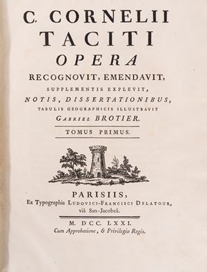 C. Cornelii Taciti Opera, Recognovit, Emendavit, Supplementis Explevit, Notis, Dissertationibus