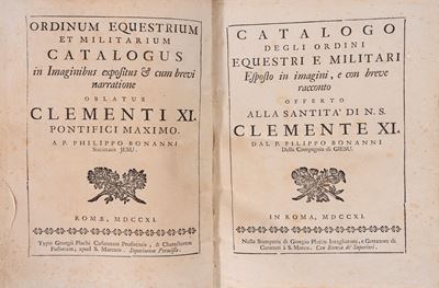 Catalogo degli ordini equestri e militari esposto in imagini, Prima edizione