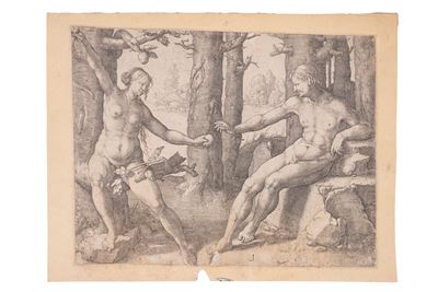 Adamo e Eva, incisione a bulino del 1529