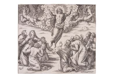 L'Ascensione di Cristo, incisione, 1541