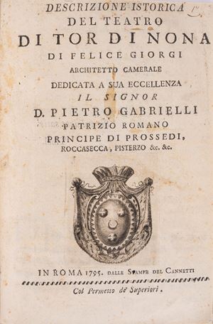 Historical description of the Tor di Nona theatre