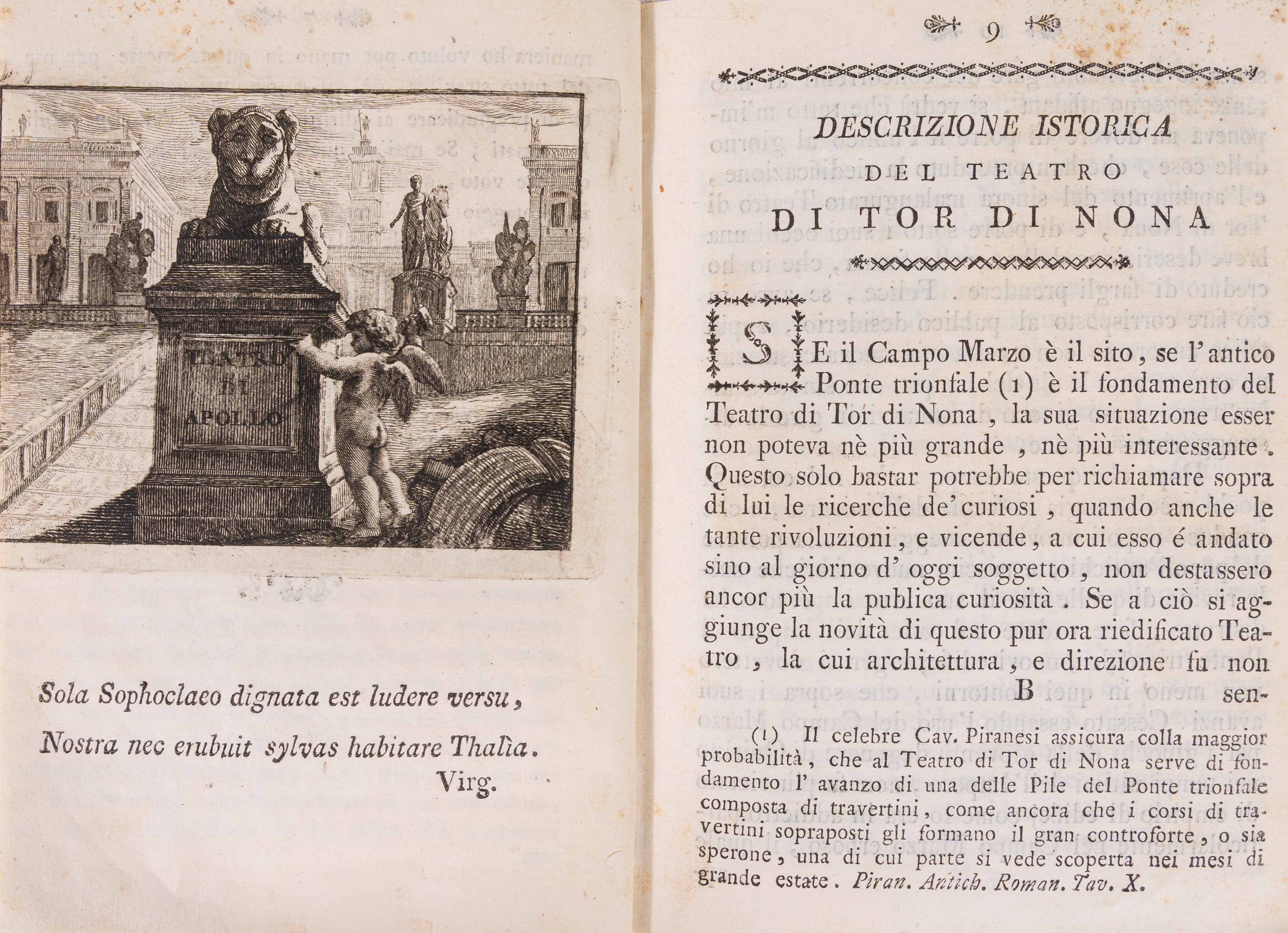 Felice Giorgi - Descrizione istorica del teatro di Tor di Nona, 1795