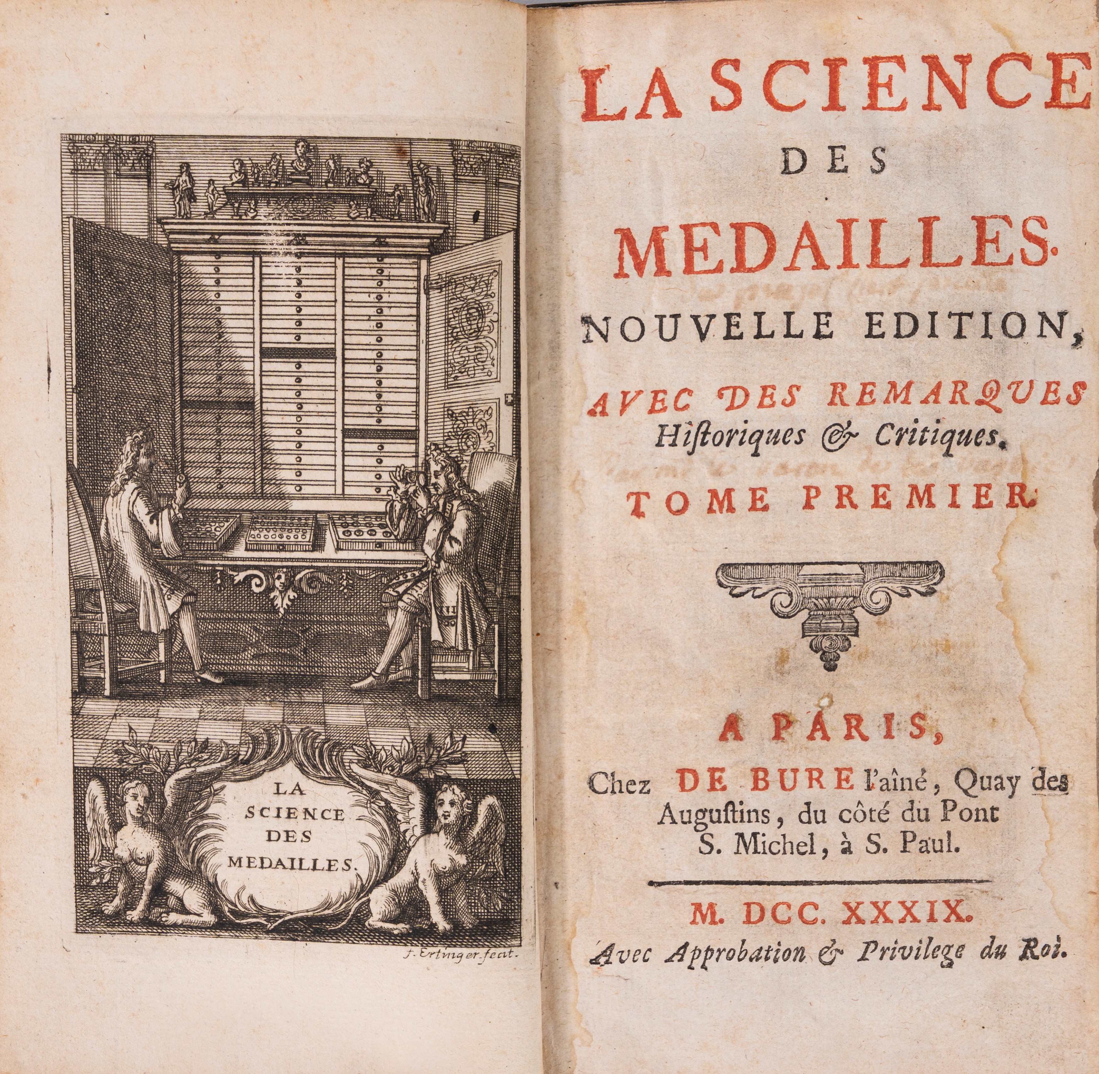 Louis Jobert - La science des medailles, edizione del 1739