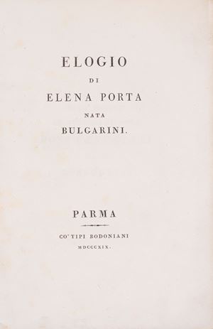 In Praise of Elena Porta, Born Bulgarini
