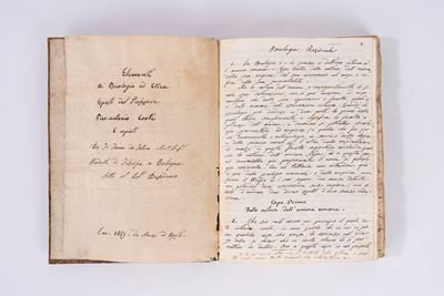 Elementi di Psicologia ed Etica - Appunti del Professore, manoscritto del 1859