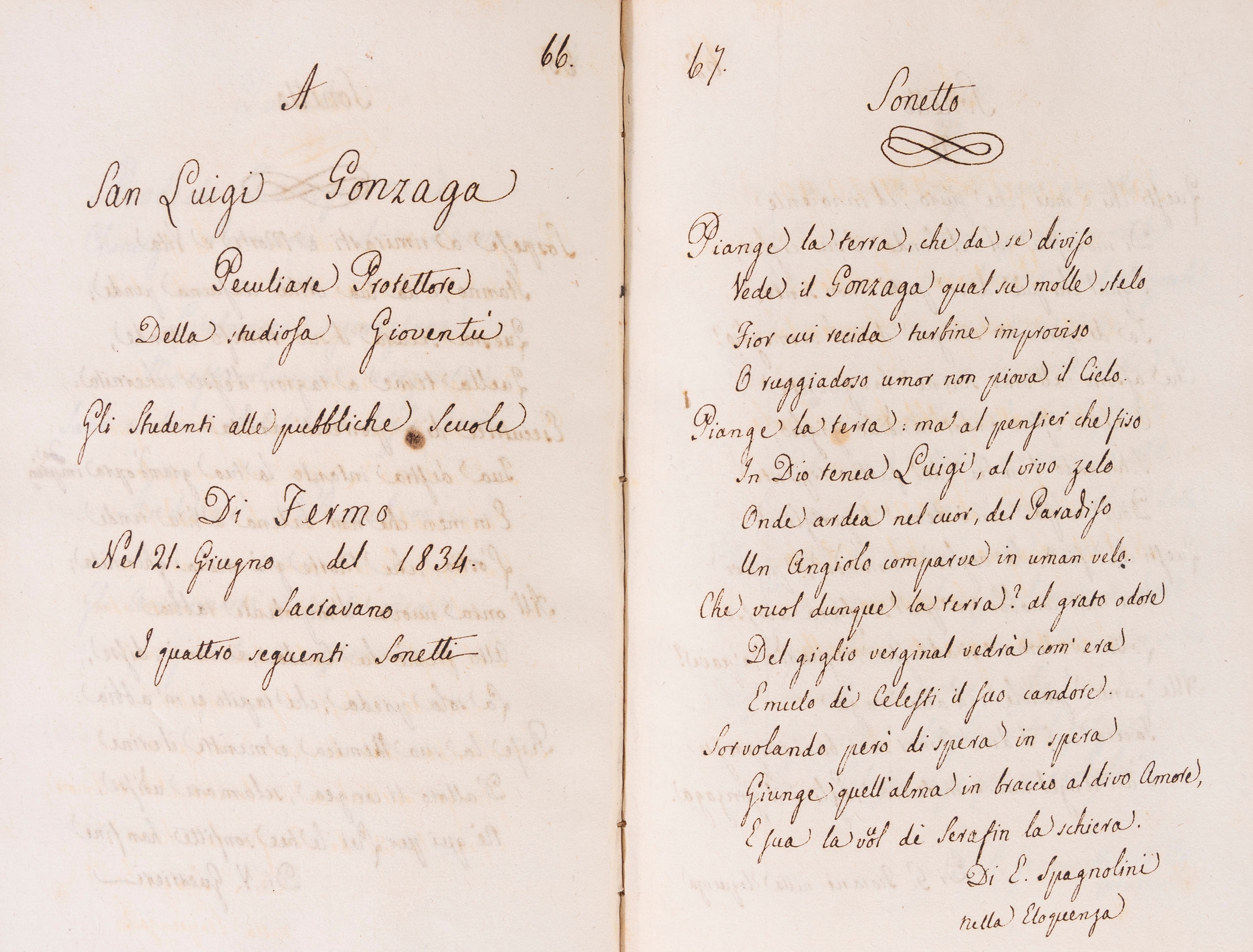 Raccolta di varie poesie, Tomo IV, manoscritto, 1833