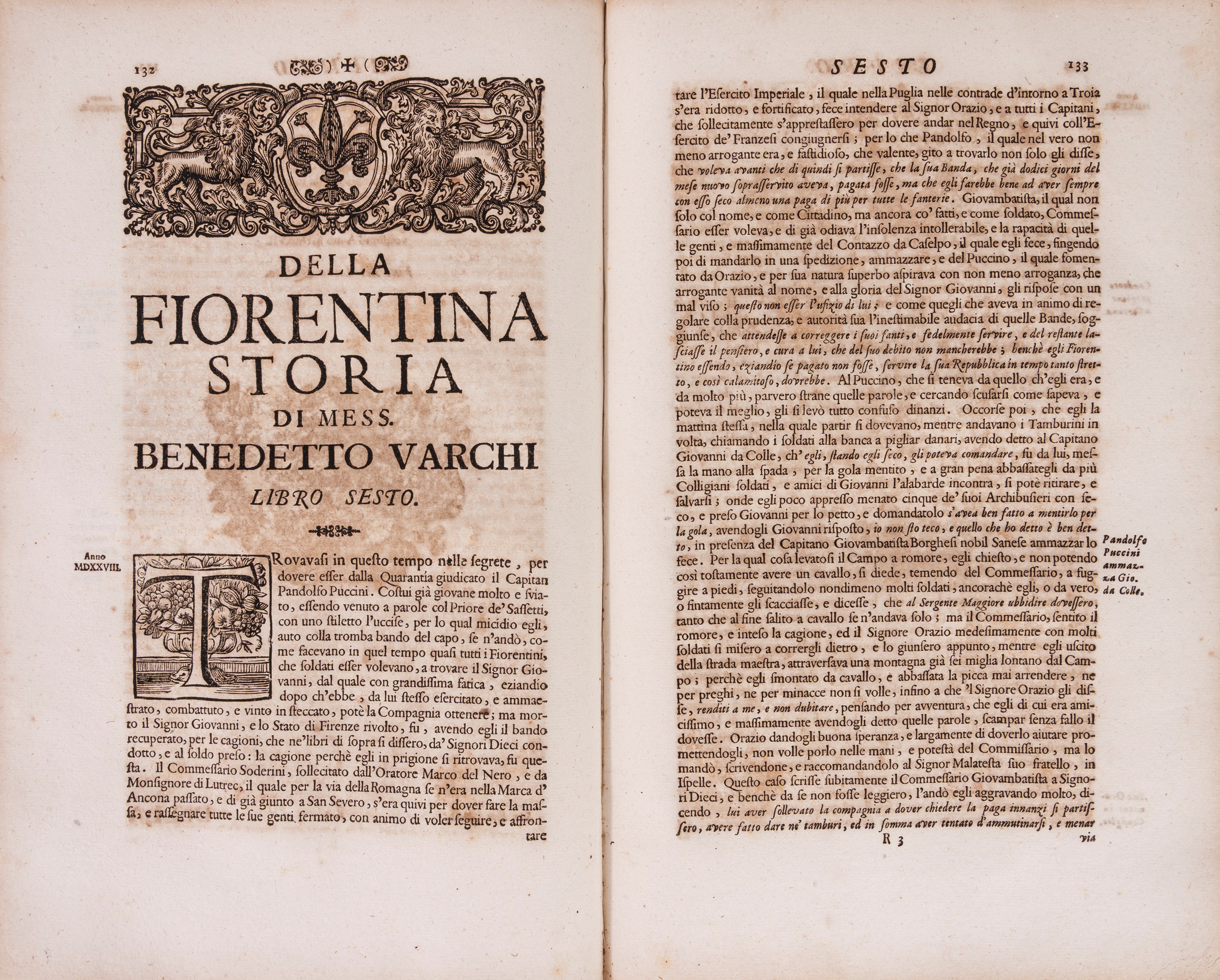 Varchi, Benedetto - Varchi, Storia Fiorentina di Messer Benedetto Varchi, 1721