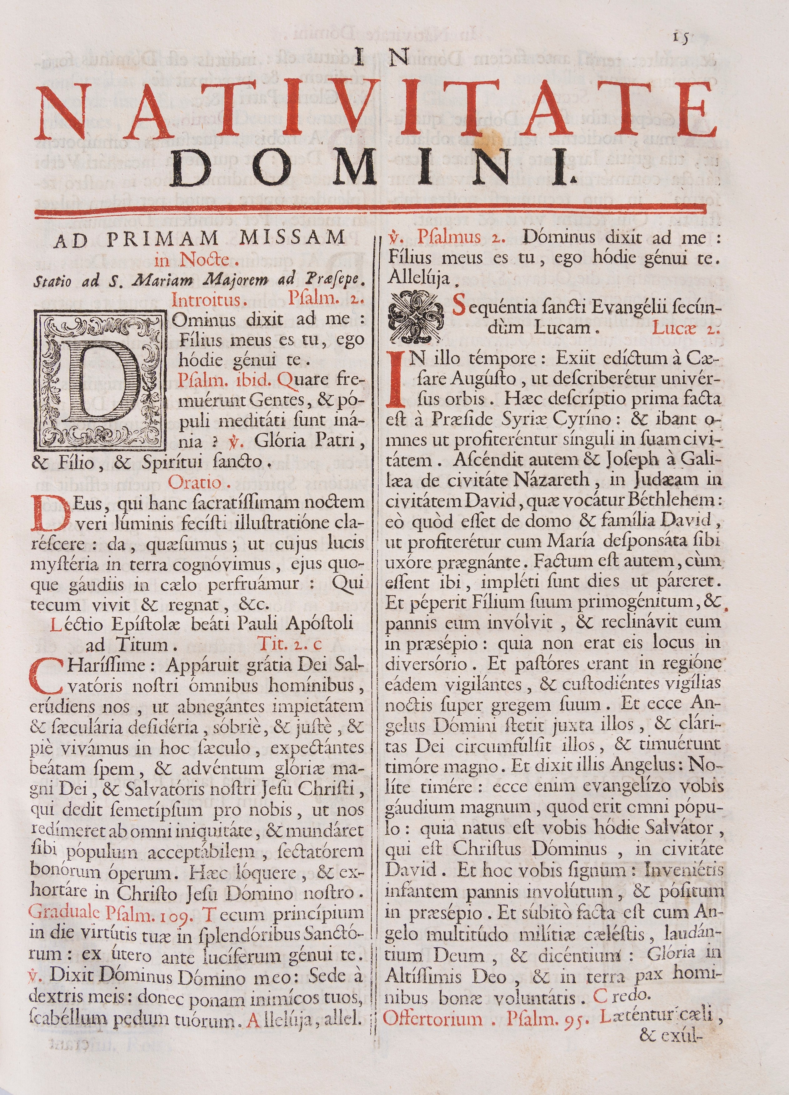 Missale Romanum, 1776, stampa Baglioni, in-folio
