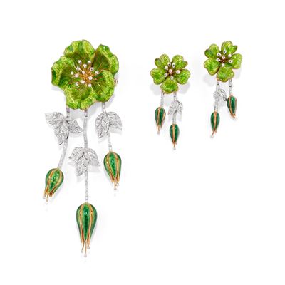Demi-parure con Fiori