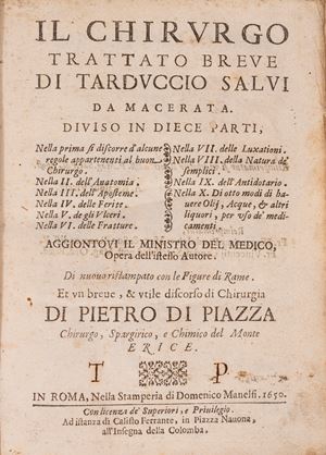Il chirurgo. Trattato breve [...] diviso in diece parti...