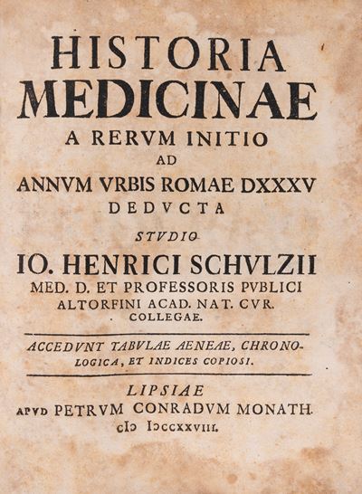 Historia medicinae a rerum initio ad annum vrbis Romae 535, prima edizione
