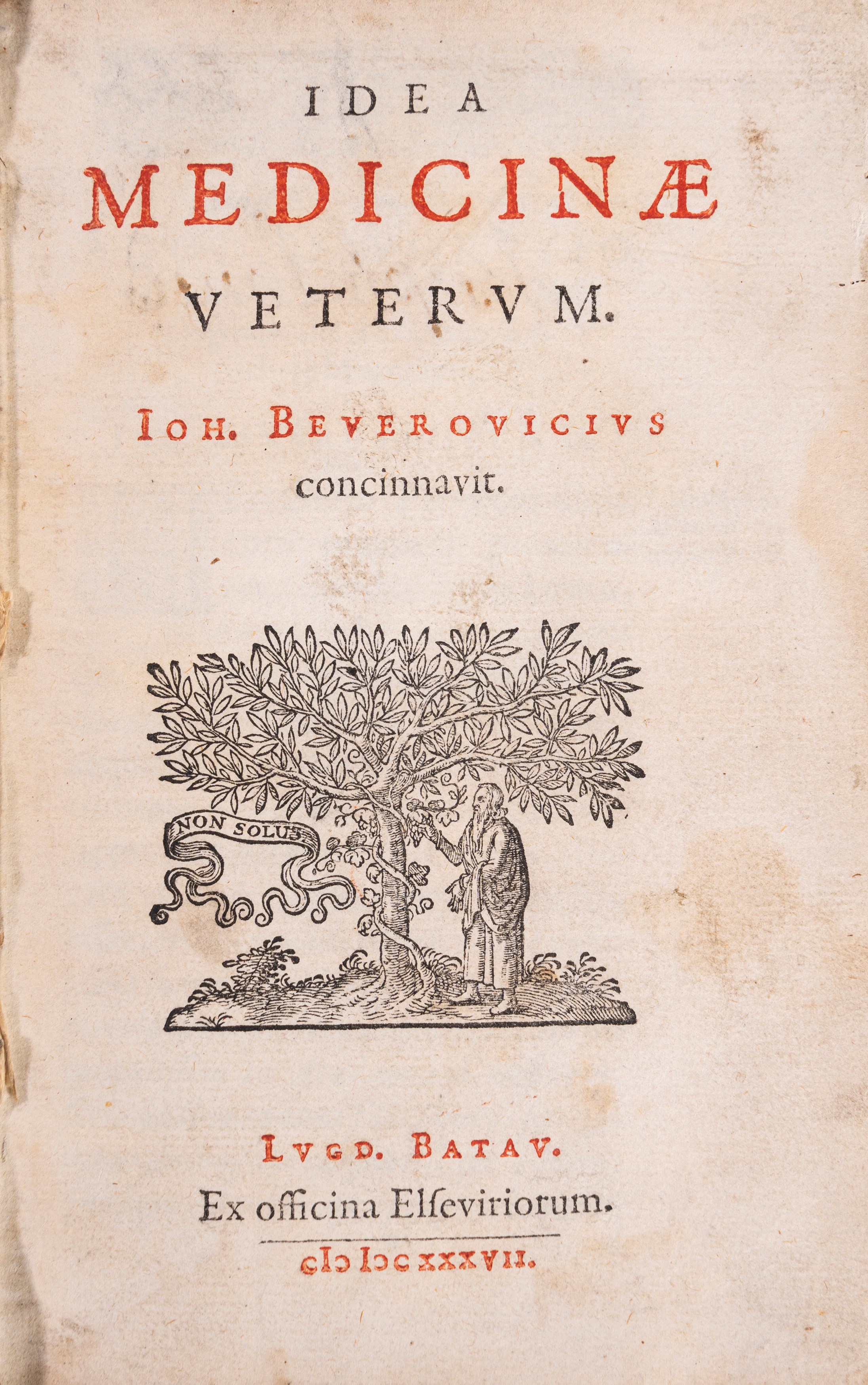Johan Van Beverwijck - Idea Medicinae veterum, 1637, Edizione originale