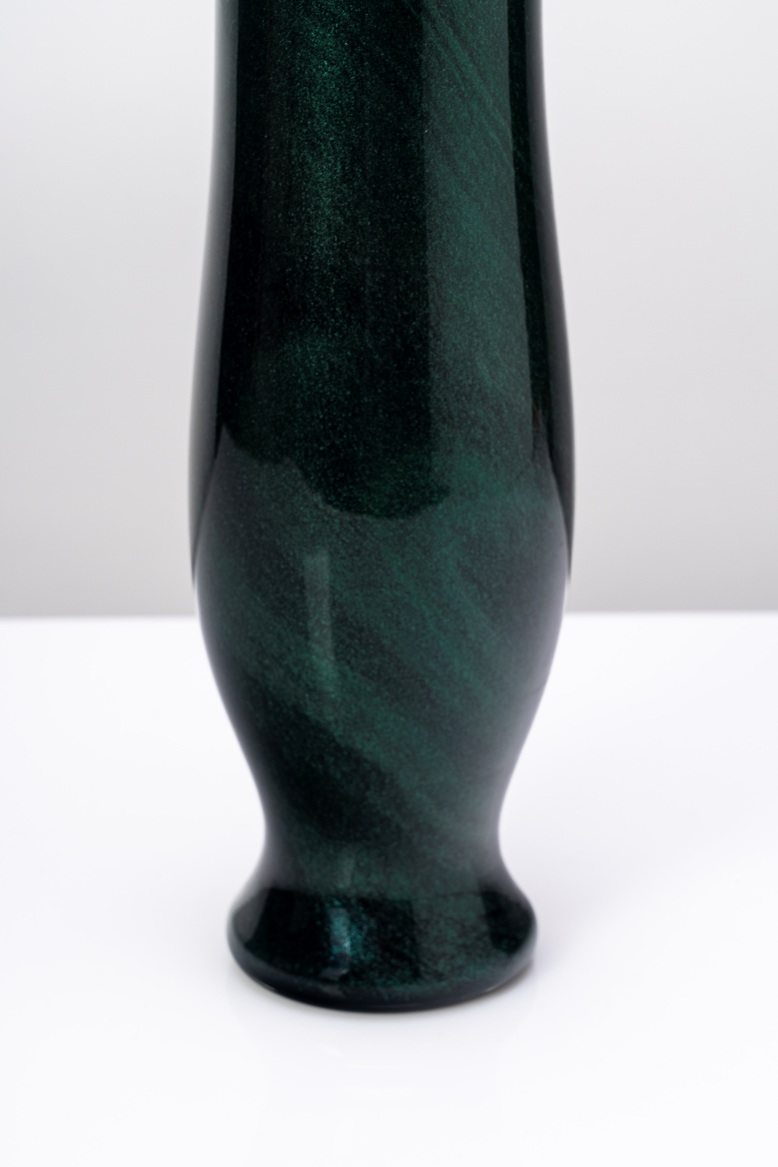 Pauly & C. - C.V.M. - Vaso a balaustro, vetro soffiato con avventurina verde (Murano), 1940 circa